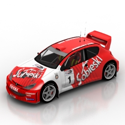 car peugeot 206 wrc 3D Model Preview #a9b637cb