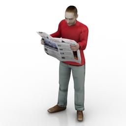 man standing 3D Model Preview #fe0d64f3