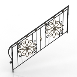 handrail stair 3D Model Preview #277ed6d1