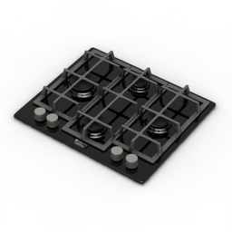 gas stove hotpoint-ariston 3D Model Preview #b0558c14