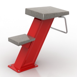 seat springboard stool 3D Model Preview #8a519866