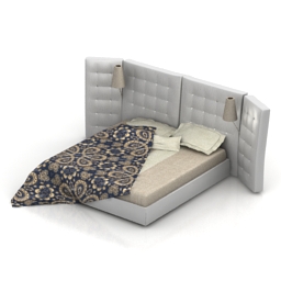 bed flou angle 3D Model Preview #8eae3046