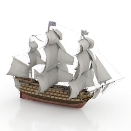 ship hms victory frigate nelson 3D Model Preview #038e4598