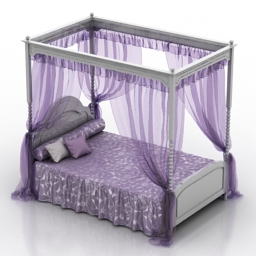 bed ebanisteria bacci 3D Model Preview #e1541827