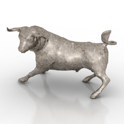 figurine bull 3D Model Preview #6d426936