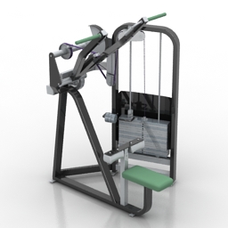 gym lat pulldown 3D Model Preview #1565b275