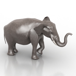figurine elephant 3D Model Preview #012b56de