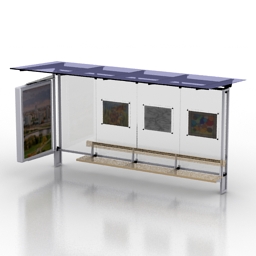 bus stop 3D Model Preview #0ed28ab2