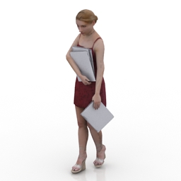 woman walking 3D Model Preview #d5b4f883