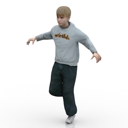 boy stand 3D Model Preview #7b33441b