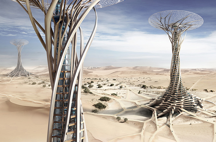 3D-printed 'Sand Babel' skyscrapers for deserts