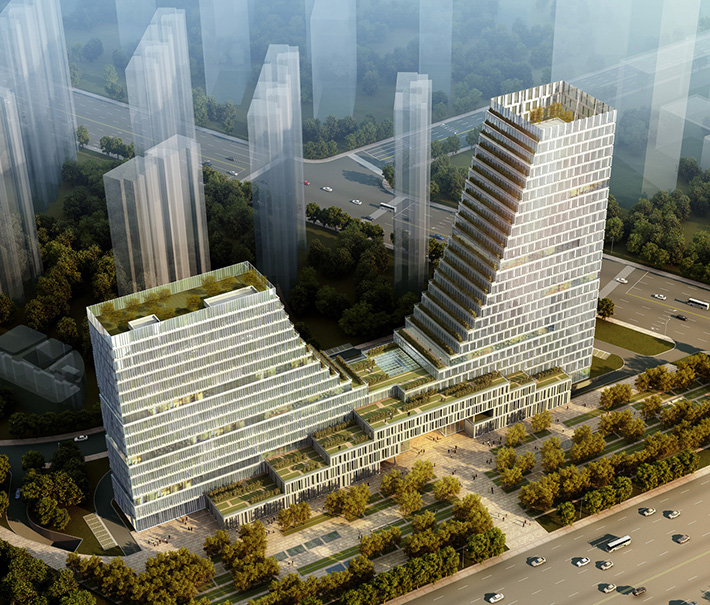 Jianye District office tower, Nanjing, China