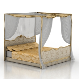 bed angelo cappellini strauss 3D Model Preview #a9561709