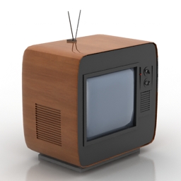 tv set old 3D Model Preview #57972f62