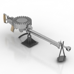 3D Lewis machine gun preview