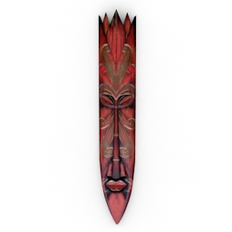 decor mascara vermelha 3D Model Preview #707436be
