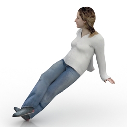 woman sitting 3 3D Model Preview #f066ede1