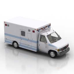 car ambulance us 3D Model Preview #e43dccfa