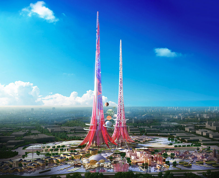 1km Phoenix Towers, Wuhan, China