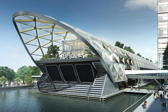 Canary Wharf Crossrail station, London, UK
