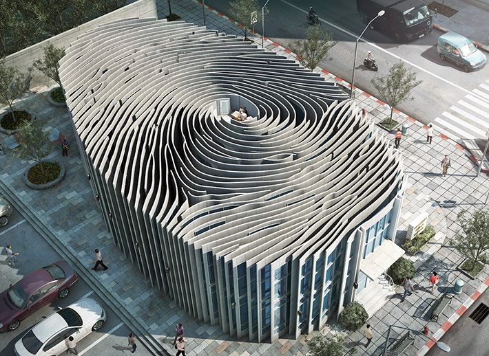 Finger print building, Bangkok, Thailand