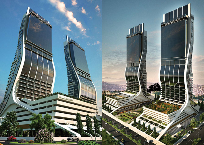 Folkart twin towers, Izmir, Turkey