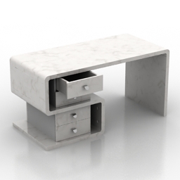 table kare white club desk snake 3D Model Preview #6c92924a