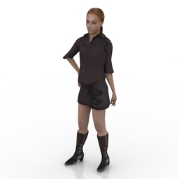 girl 3D Model Preview #e9d7071b