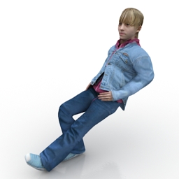 girl sitting 2 3D Model Preview #3163b045