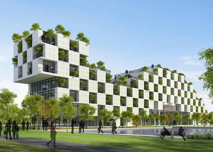 Vo Trong Nghia's university building, Hanoi, Vietnam