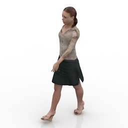 girl walking 3D Model Preview #03ba7769