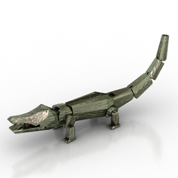 figurine crocodile 3D Model Preview #347d2615