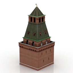 tower 1 pervaya bezymyannaya kremlin 3D Model Preview #3b2b6657