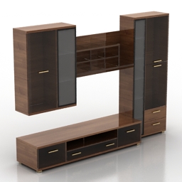 rack tv stand 3D Model Preview #0ea9c467