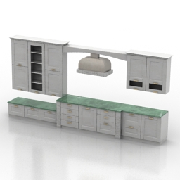 kitchen stosa malaga panna 3D Model Preview #354c114a