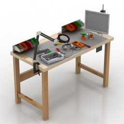 table set tools industrial work station 3D Model Preview #3052380e