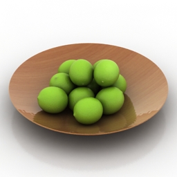 limes in a bowl 3D Model Preview #a199ff15