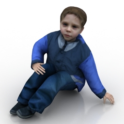 boy sitting 3D Model Preview #516987b2