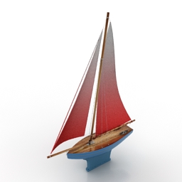 toy boat 3D Model Preview #5d1f4d57