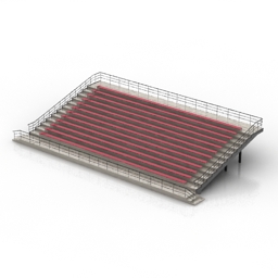 tribune bench park sport 3D Model Preview #526dd5b5