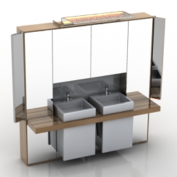 wash-basin duravit mirrorwall mw 9834 3D Model Preview #2628ba45