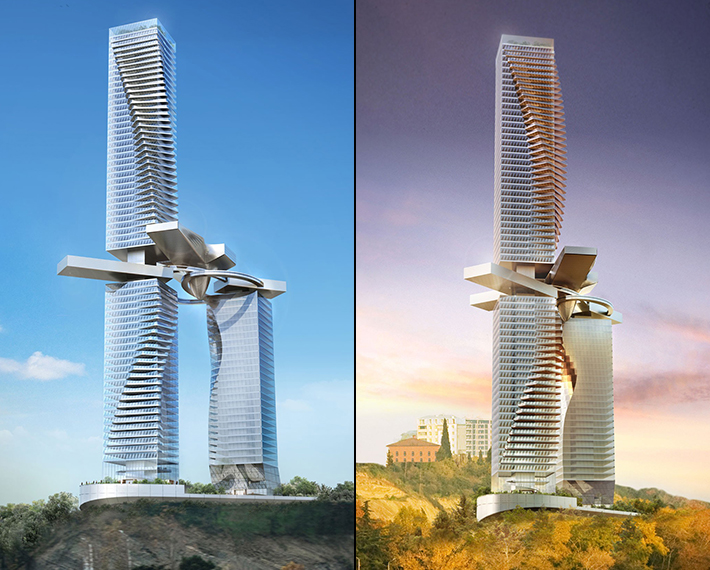 Hotel and Residences by Coop Himmelb(l)au, Tbilisi, Georgia