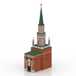 tower nikolskaya kremlin moscow buildings 3D Model Preview #69c80d46