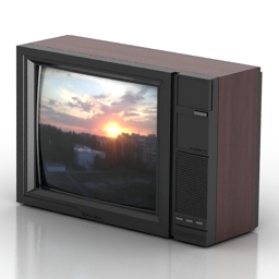 tv set old 3D Model Preview #49134a8e