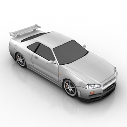 car nissan skyline gtr (bnr34) 3D Model Preview #627b475d