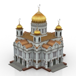 cathedral of christ the savior moscow buildings 3D Model Preview #77f0ea08