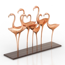 figurine flamingo 3D Model Preview #08fff331