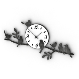 clock wall 3D Model Preview #14393c04