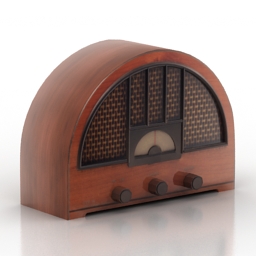 radio vintage 3D Model Preview #93e9bcba
