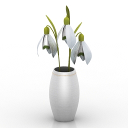 vase flowers 3D Model Preview #8df587e1